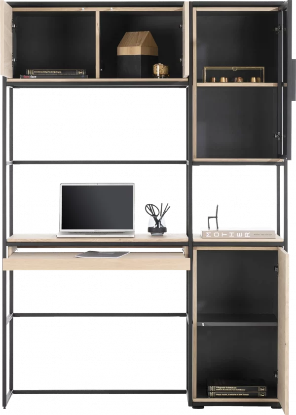 Xooon Modulo workspace 135 cm - 5 nivo&apos;s - natural Naturel Tv-dressoir