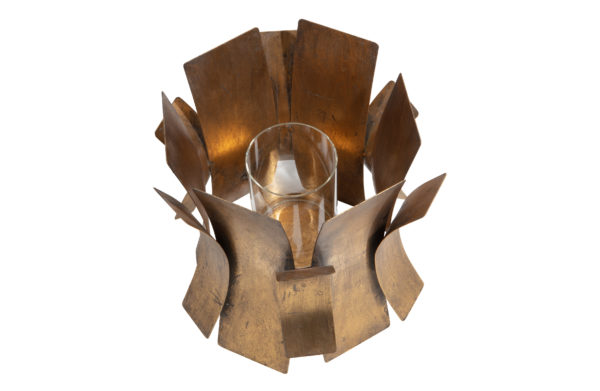 BePureHome Course Windlicht Metaal Antique Brass Grijs|Antraciet Woonaccessoire