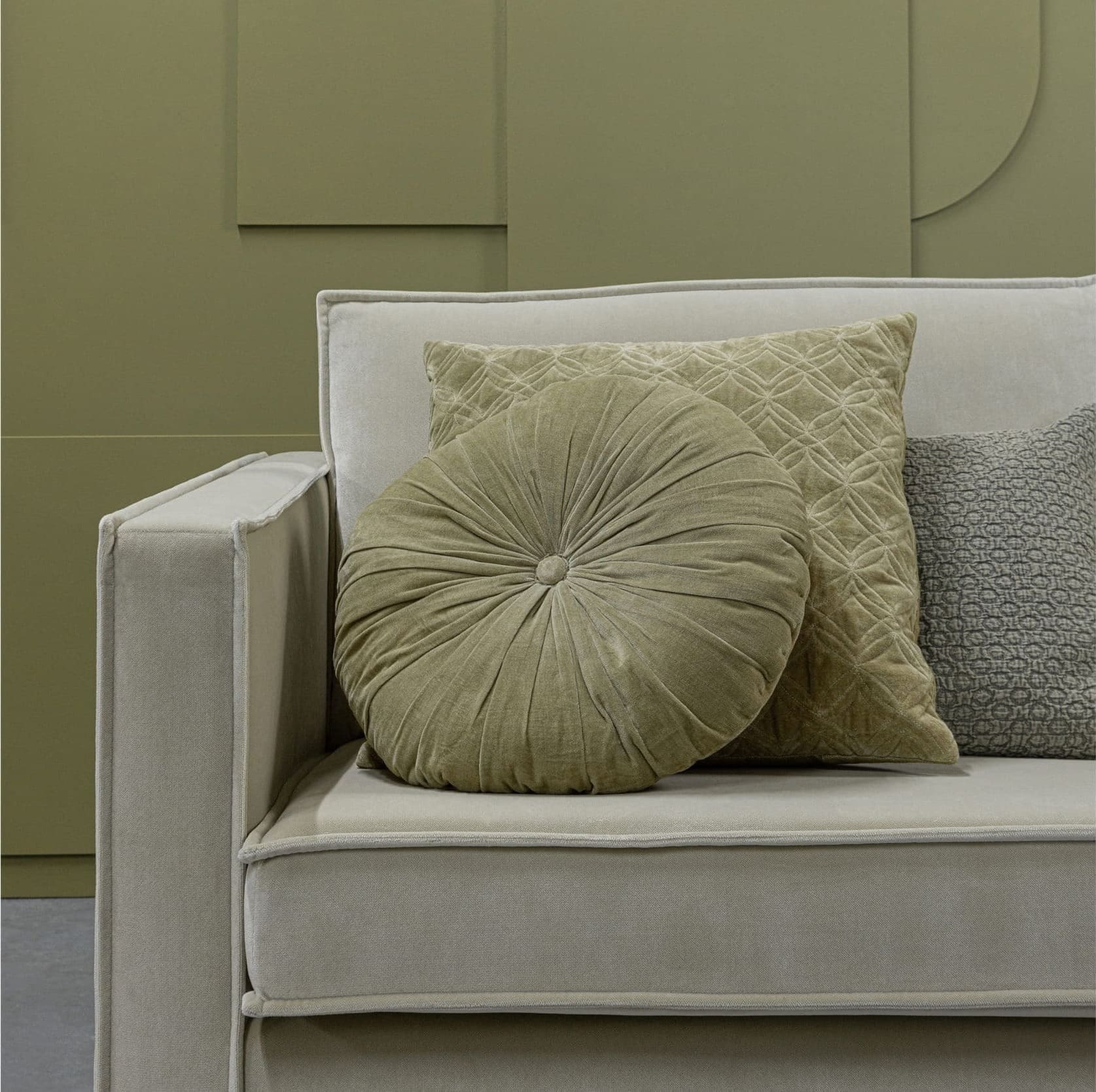 BePureHome Rodeo 2,5-zitsbank Velvet Pistache Pistachio Bank