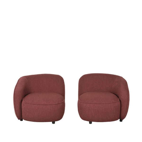 LABEL51 Fauteuil Livo - Winered - Boucle Winered Fauteuil