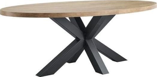 Profijt Meubel Ovale eettafel Silvares 225x120cm Bruin|Naturel Eettafel
