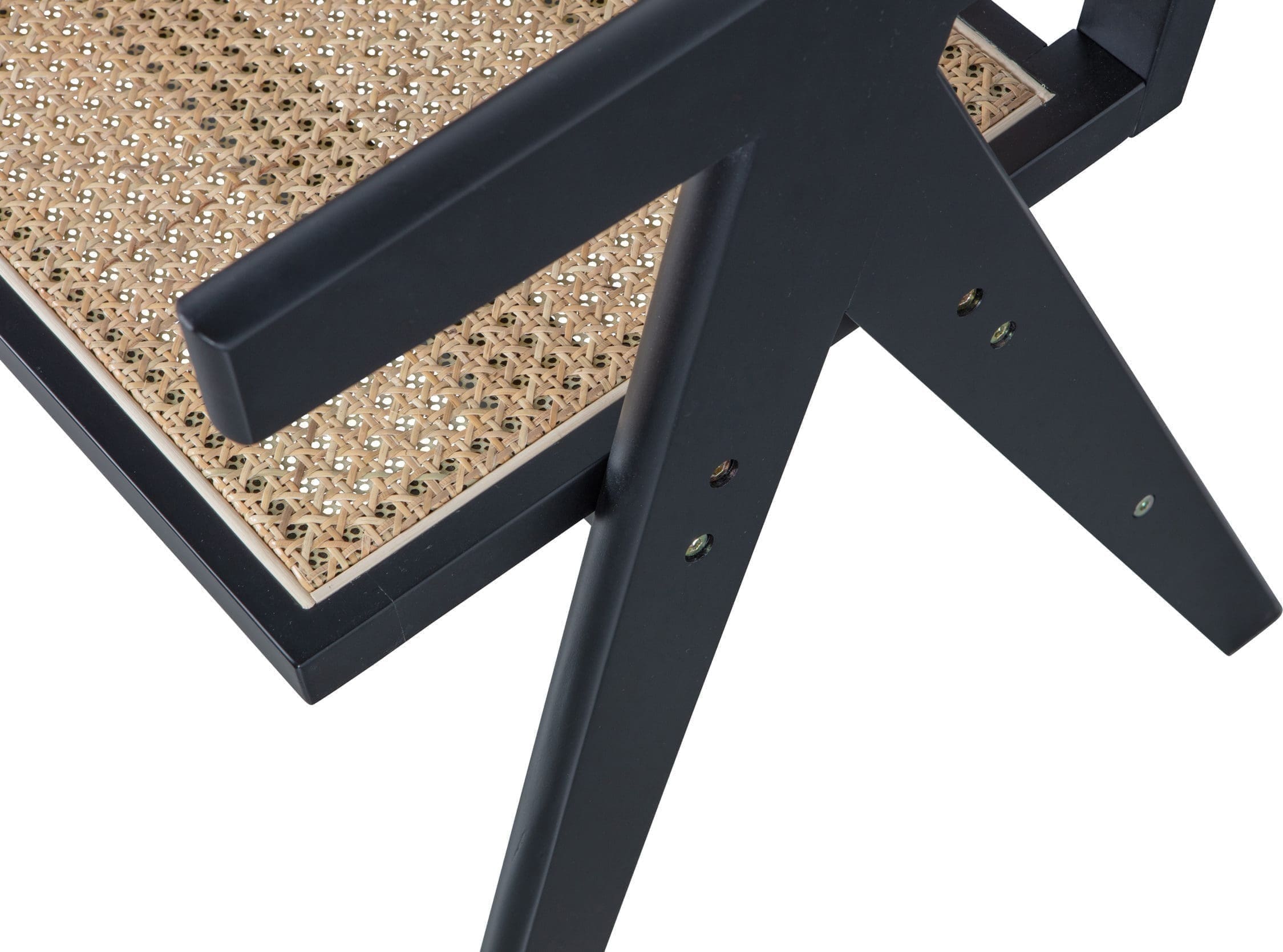 WOOOD Exclusive Gunn Eetkamerstoel Rattan / Hout Zwart Zwart Eetkamerstoel