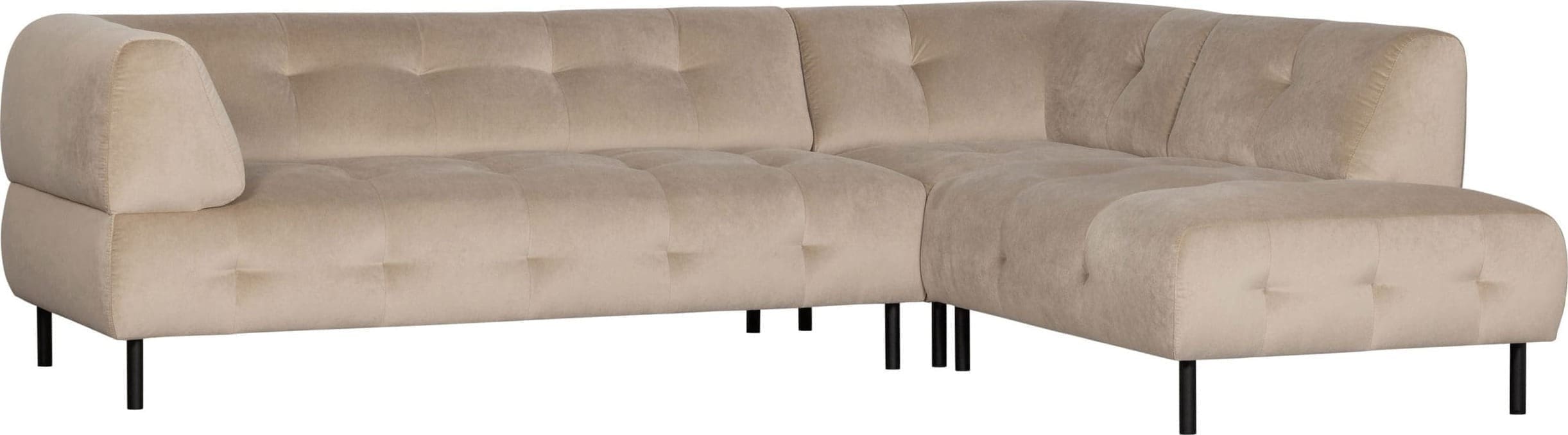 WOOOD Exclusive Lloyd Hoekbank Rechts Gewassen Fluweel Sea Salt Multi|Beige Hoekbank