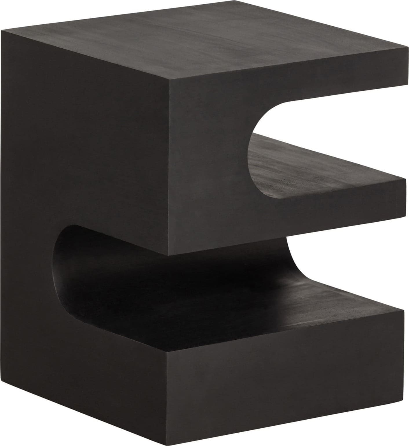 WOOOD Exclusive Toma Bijzettafel Mango Hout Zwart Zwart Bijzettafel