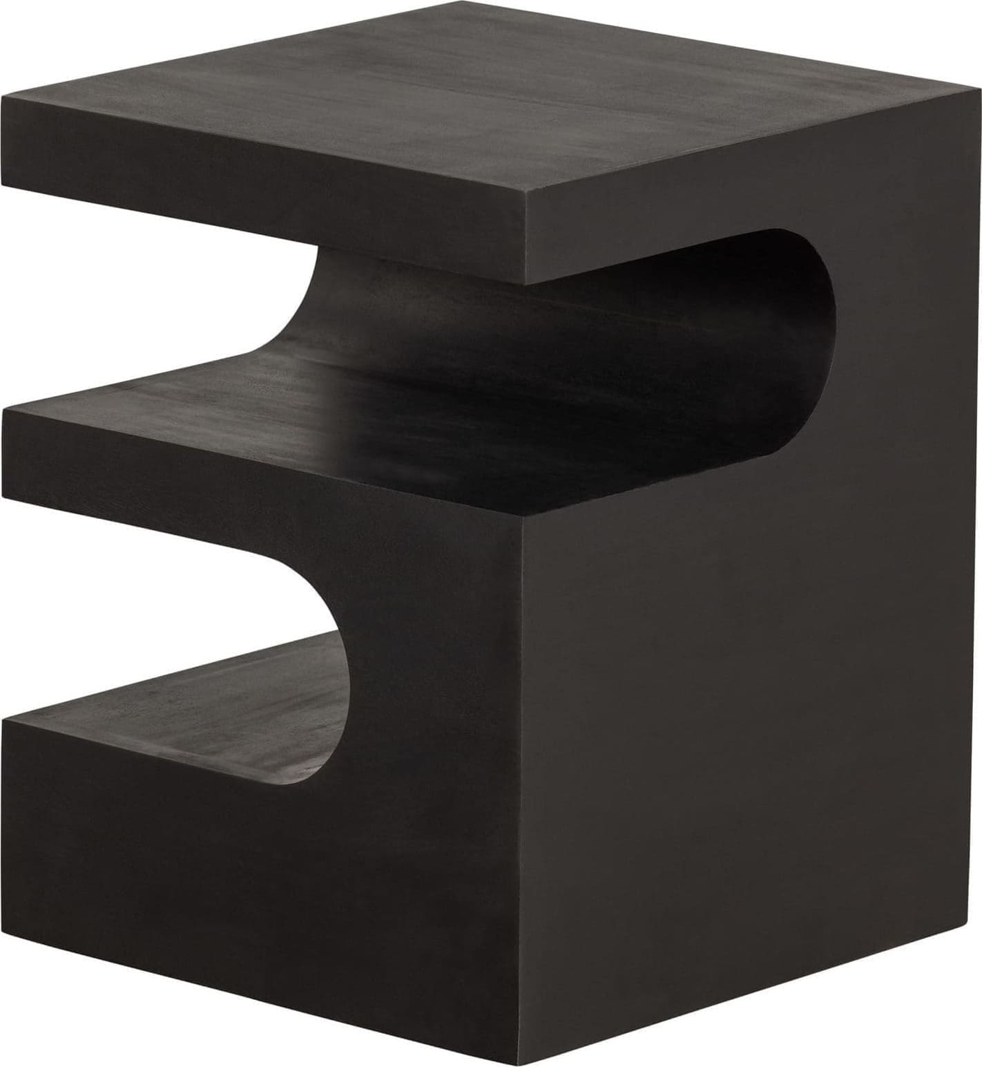 WOOOD Exclusive Toma Bijzettafel Mango Hout Zwart Zwart Bijzettafel
