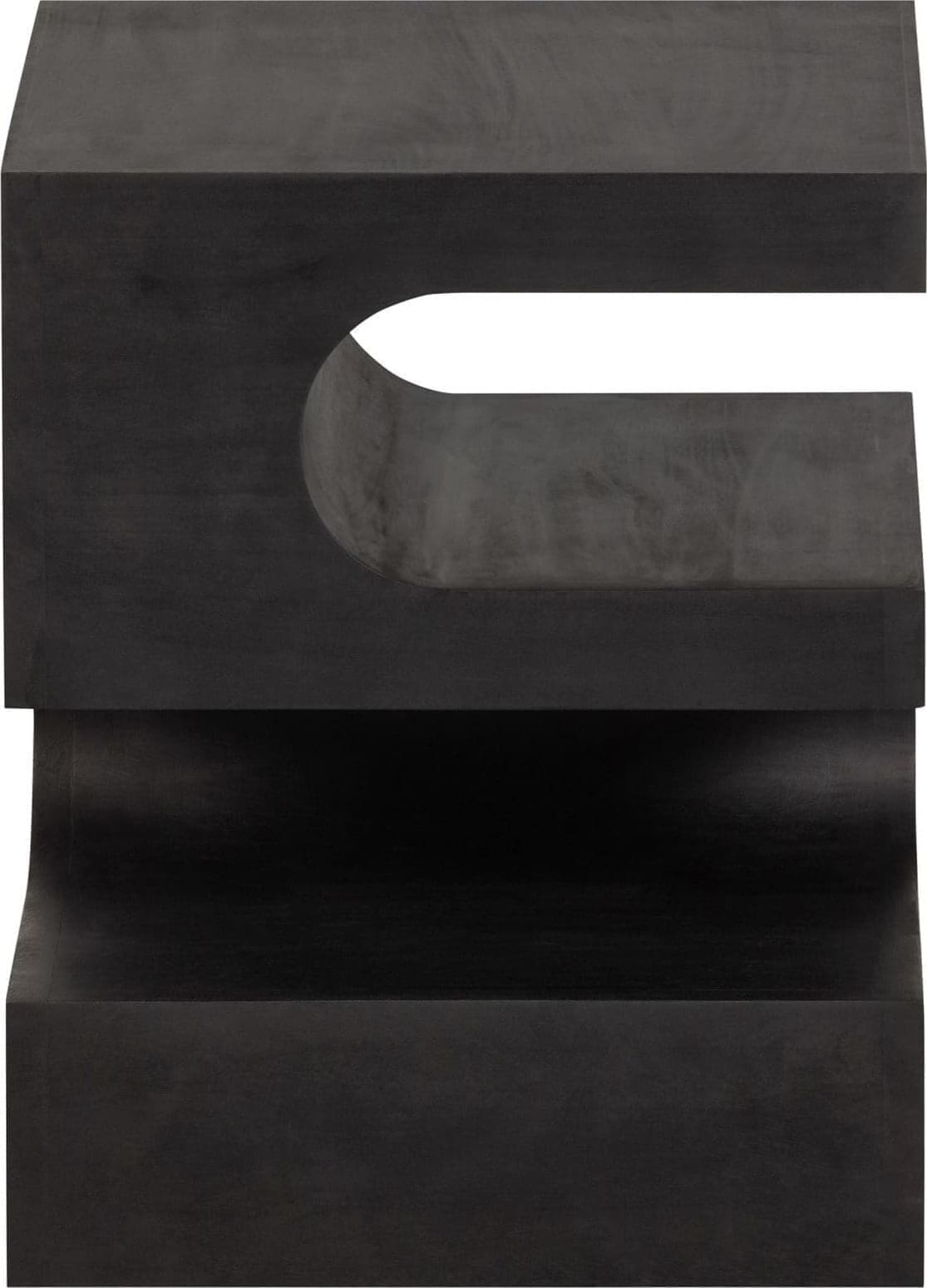 WOOOD Exclusive Toma Bijzettafel Mango Hout Zwart Zwart Bijzettafel