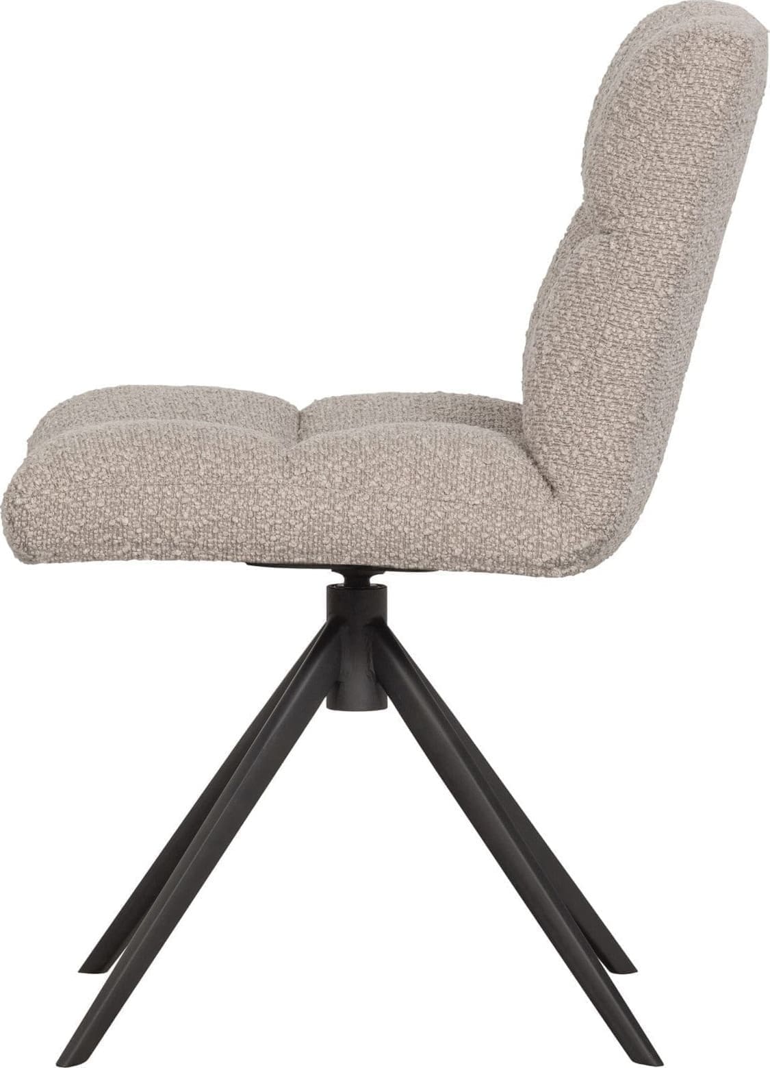 WOOOD Exclusive Vinny Eetkamerstoel BouclÉ Zand Beige|Bruin Eetkamerstoel