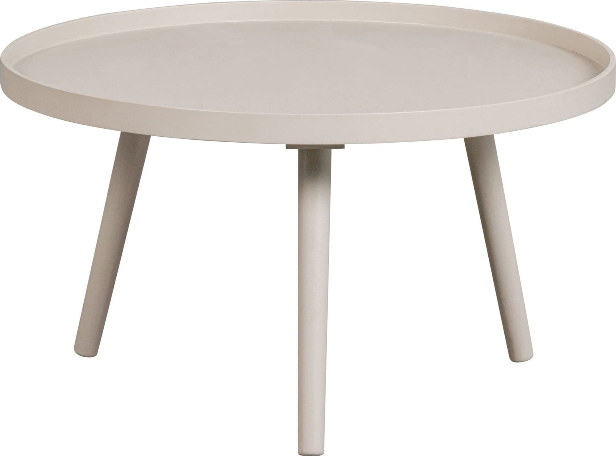 WOOOD Mesa Bijzettafel L Hout Antique Beige 34 X Ø60 Beige Bijzettafel