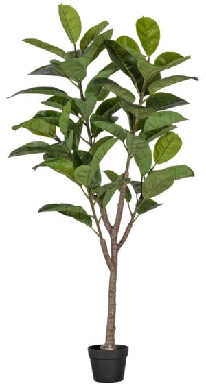 WOOOD Rubberboom Kunstplant Groen 135cm Groen Kunstplant