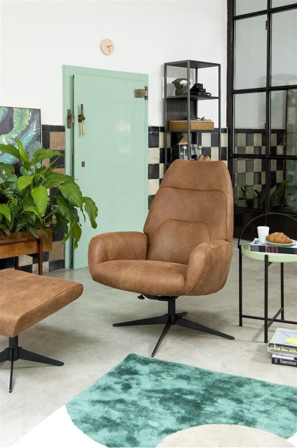 Xooon Capri fauteuil - hoge rug met functie - stof secilia cognac  Fauteuil