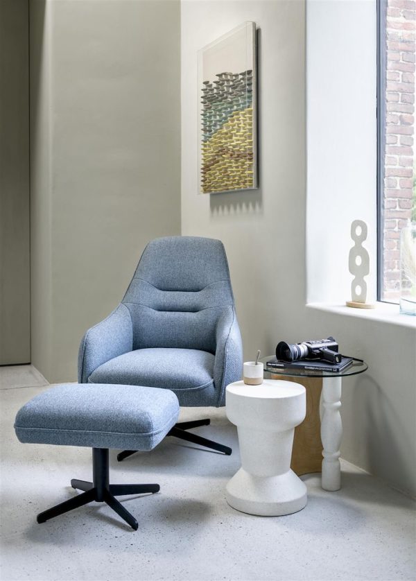 Xooon Oviedo fauteuil lage rug - stof pala cognac / lady lichtgrijs - memory + pocket comfort+  Fauteuil