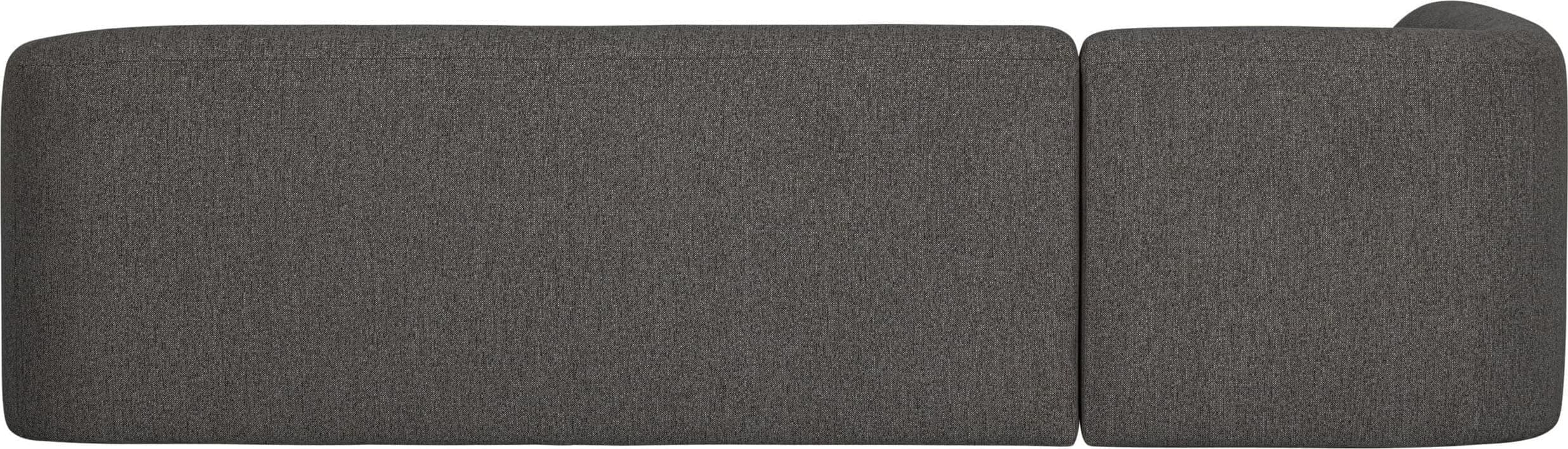 BePureHome Sloping Hoekbank Links Grijs/zwart Melange Zwart Hoekbank
