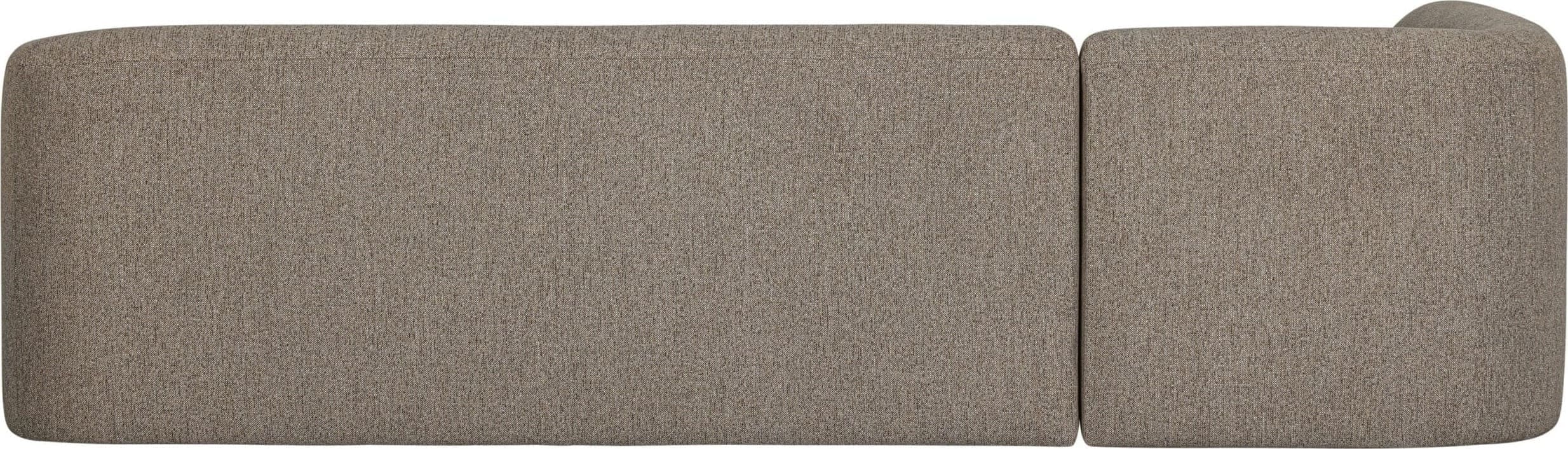 BePureHome Sloping Hoekbank Links Lichtbruin Melange Bruin Hoekbank