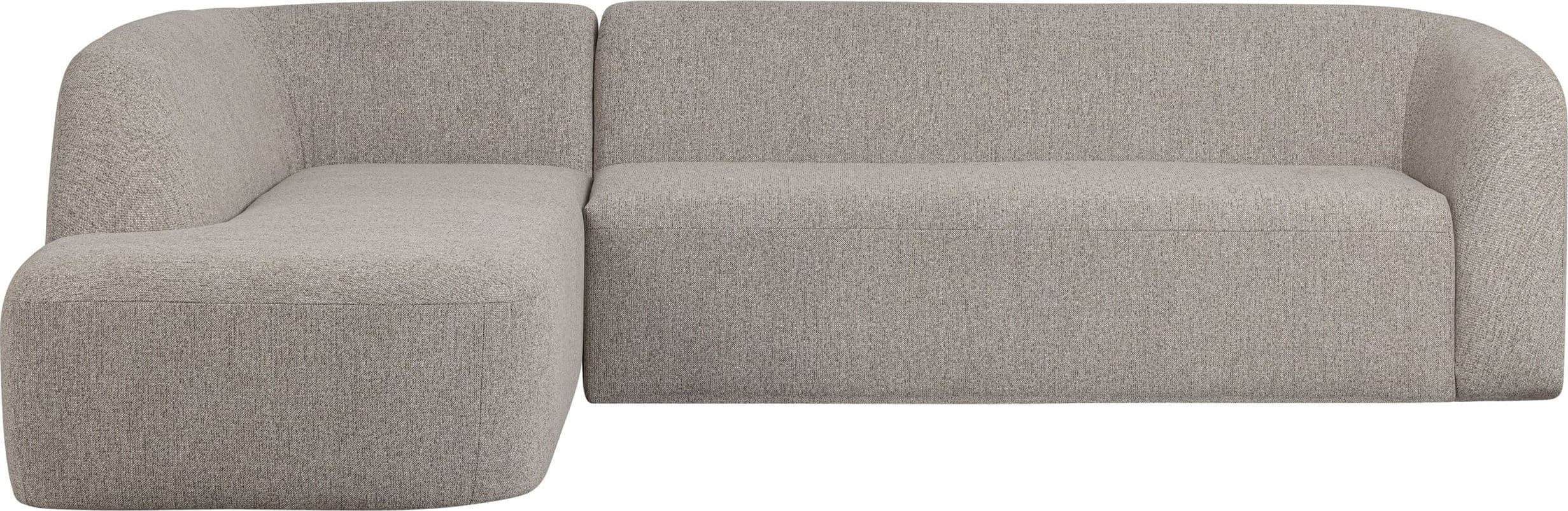 BePureHome Sloping Hoekbank Links Off White Melange Wit Hoekbank