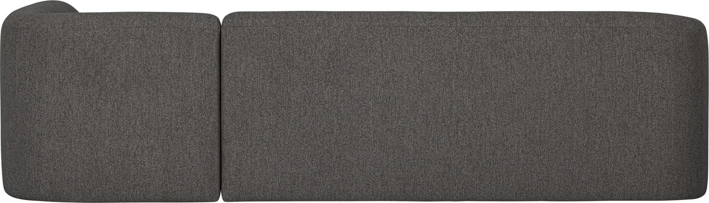 BePureHome Sloping Hoekbank Rechts Grijs/zwart Melange Zwart Hoekbank