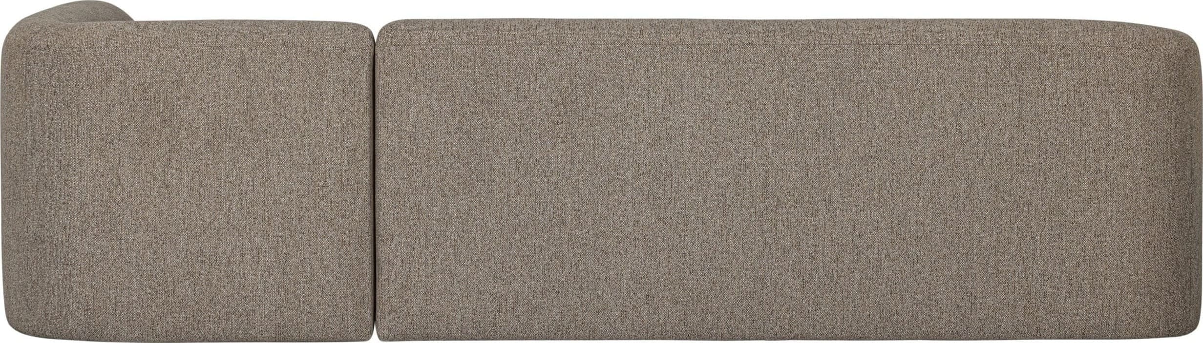 BePureHome Sloping Hoekbank Rechts Lichtbruin Melange Bruin Hoekbank