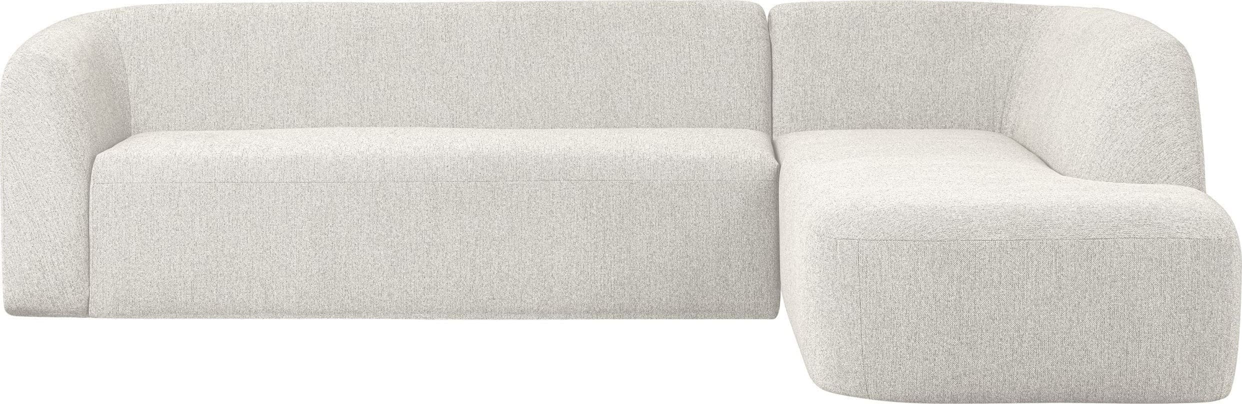 BePureHome Sloping Hoekbank Rechts Pearl Melange Roze Hoekbank