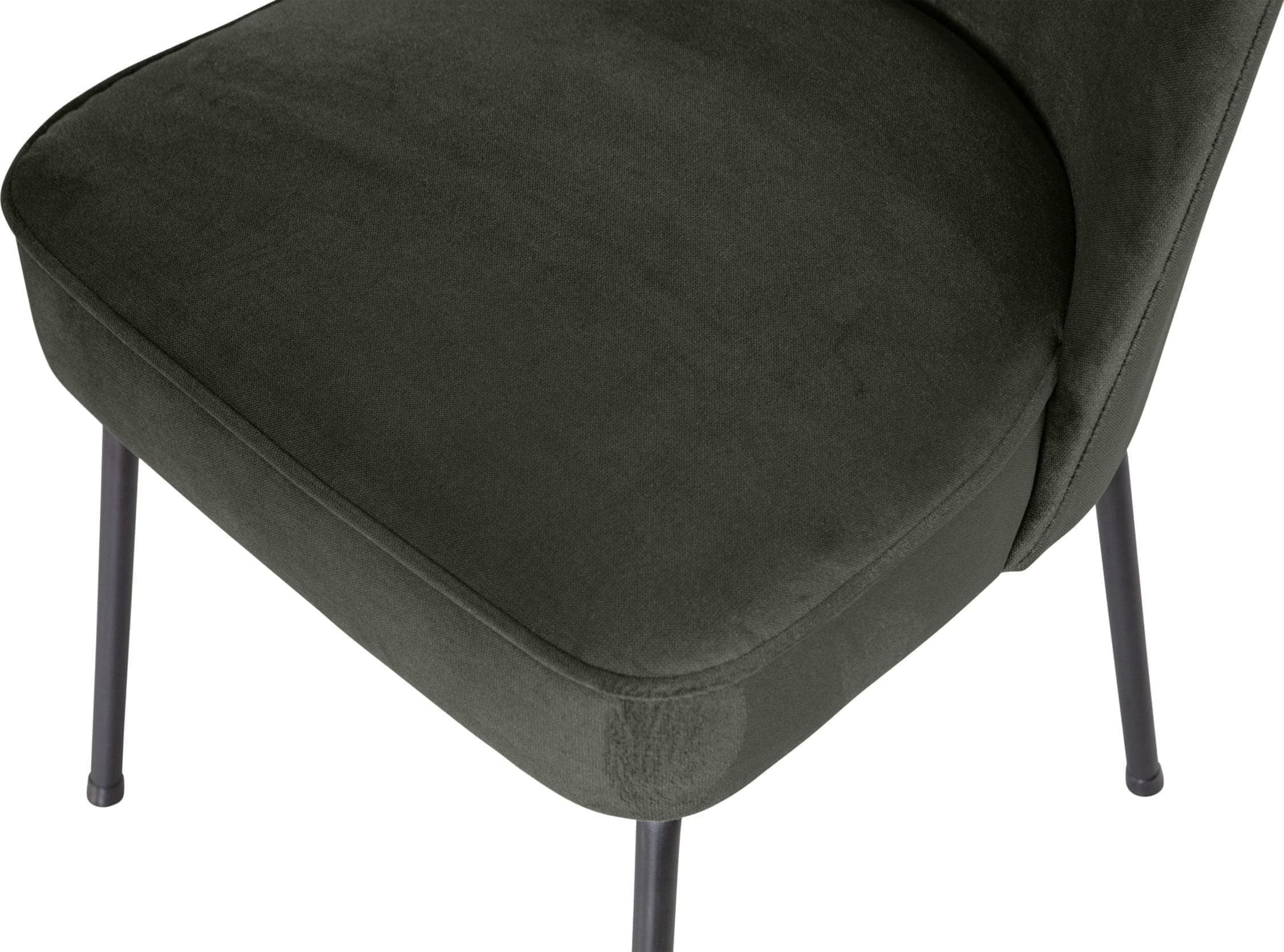 BePureHome Vogue Eetkamerstoel Fluweel Dark Green Groen Eetkamerstoel