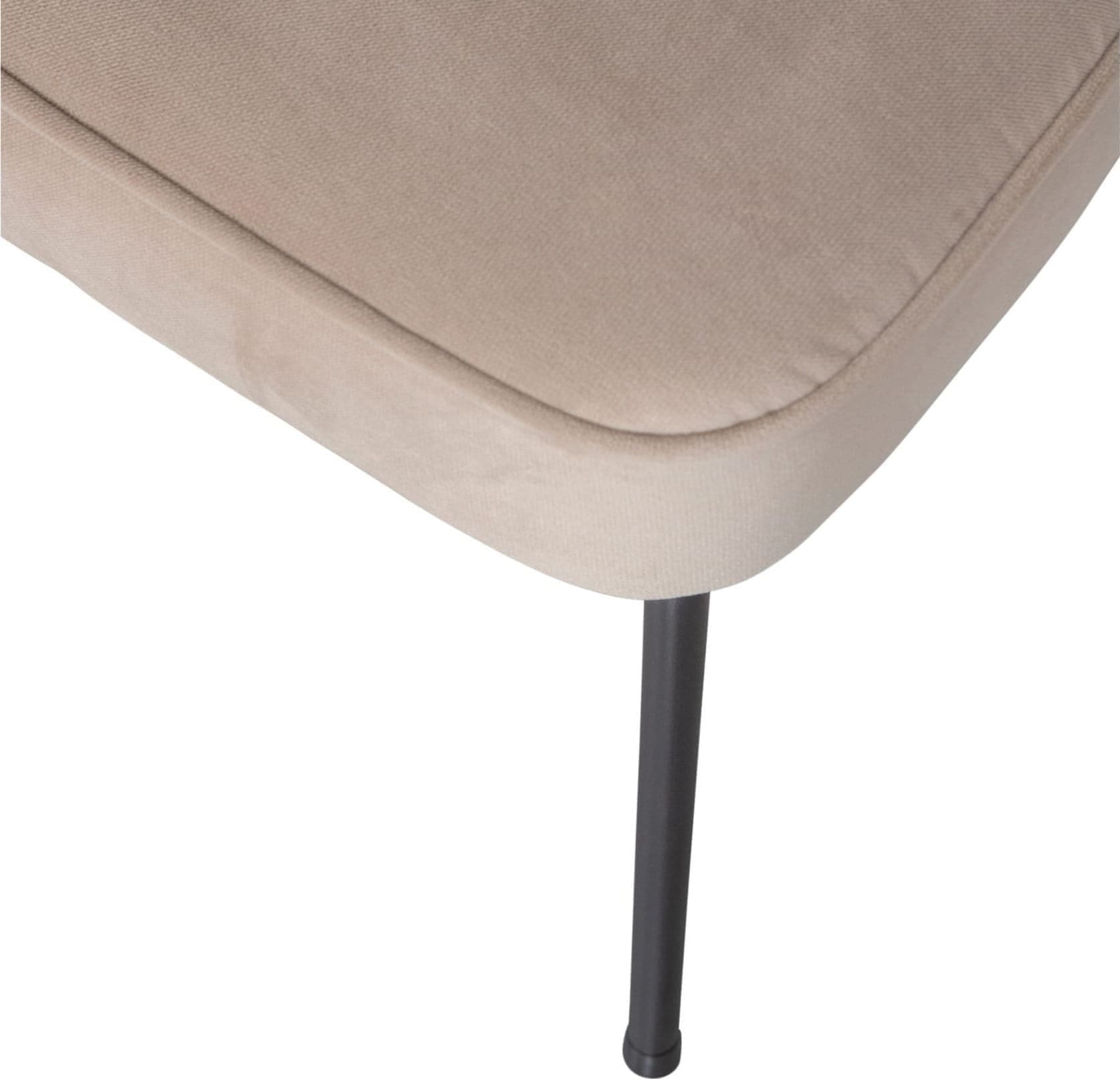 BePureHome Vogue Eetkamerstoel Fluweel Khaki Beige|Taupe Eetkamerstoel