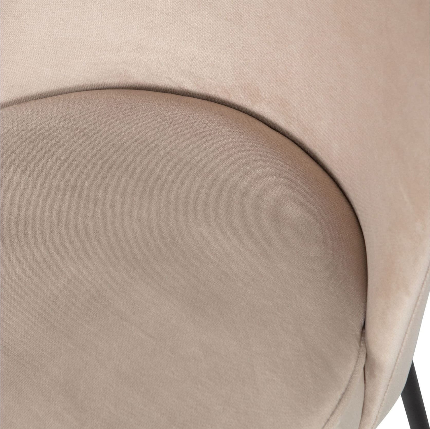 BePureHome Vogue Eetkamerstoel Fluweel Khaki Beige|Taupe Eetkamerstoel