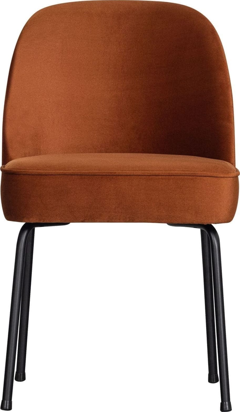 BePureHome Vogue Eetkamerstoel Fluweel Roest Cognac|Oranje Eetkamerstoel