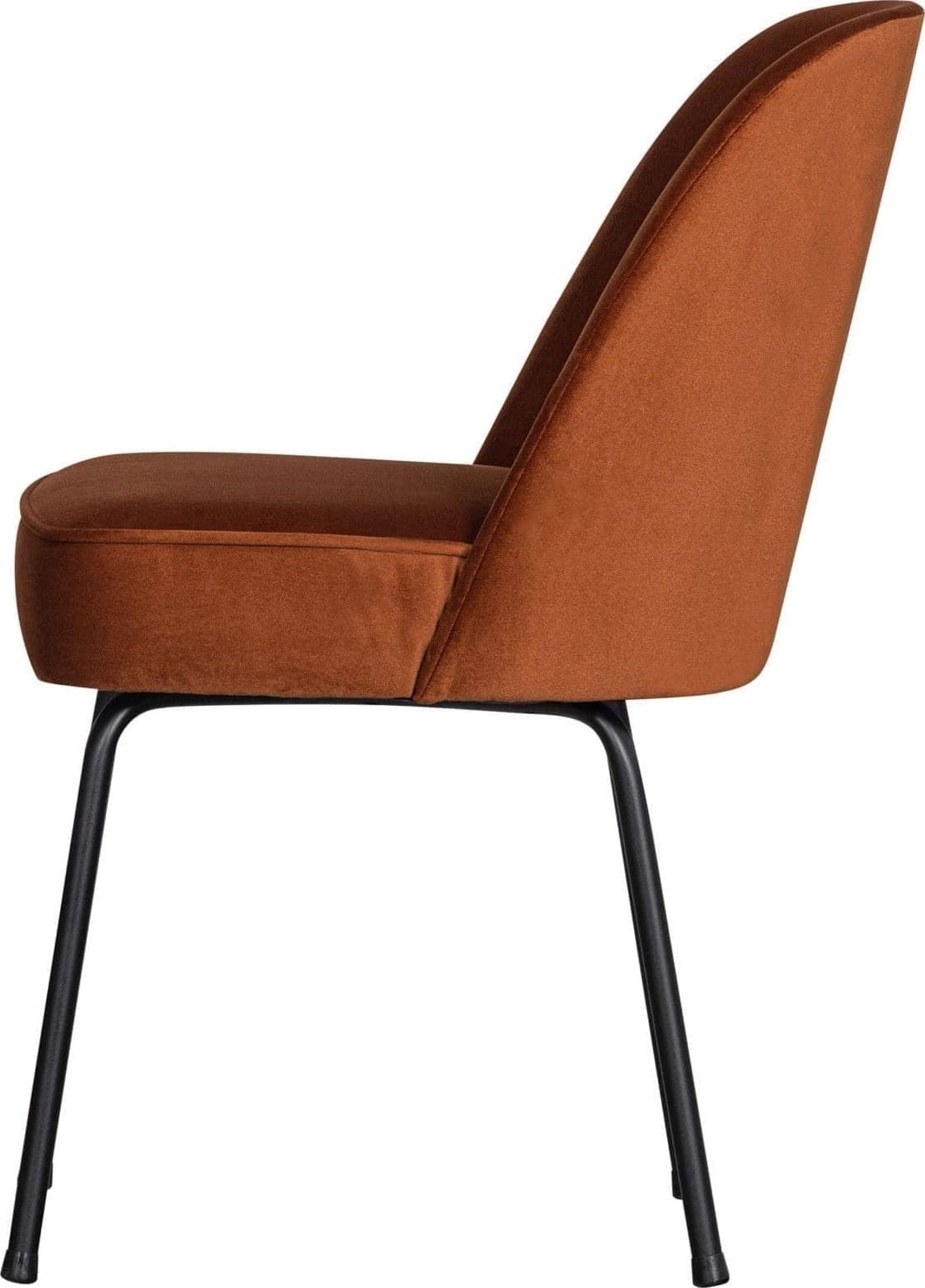 BePureHome Vogue Eetkamerstoel Fluweel Roest Cognac|Oranje Eetkamerstoel