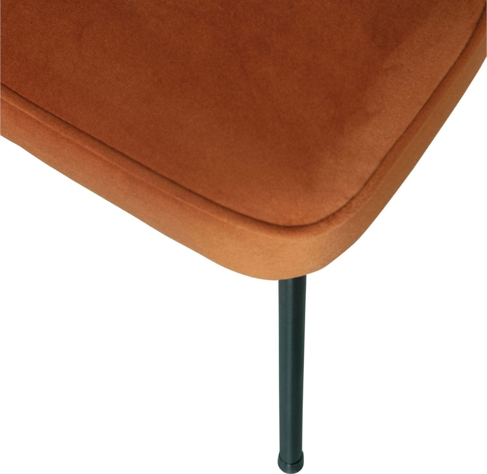 BePureHome Vogue Eetkamerstoel Fluweel Roest Cognac|Oranje Eetkamerstoel