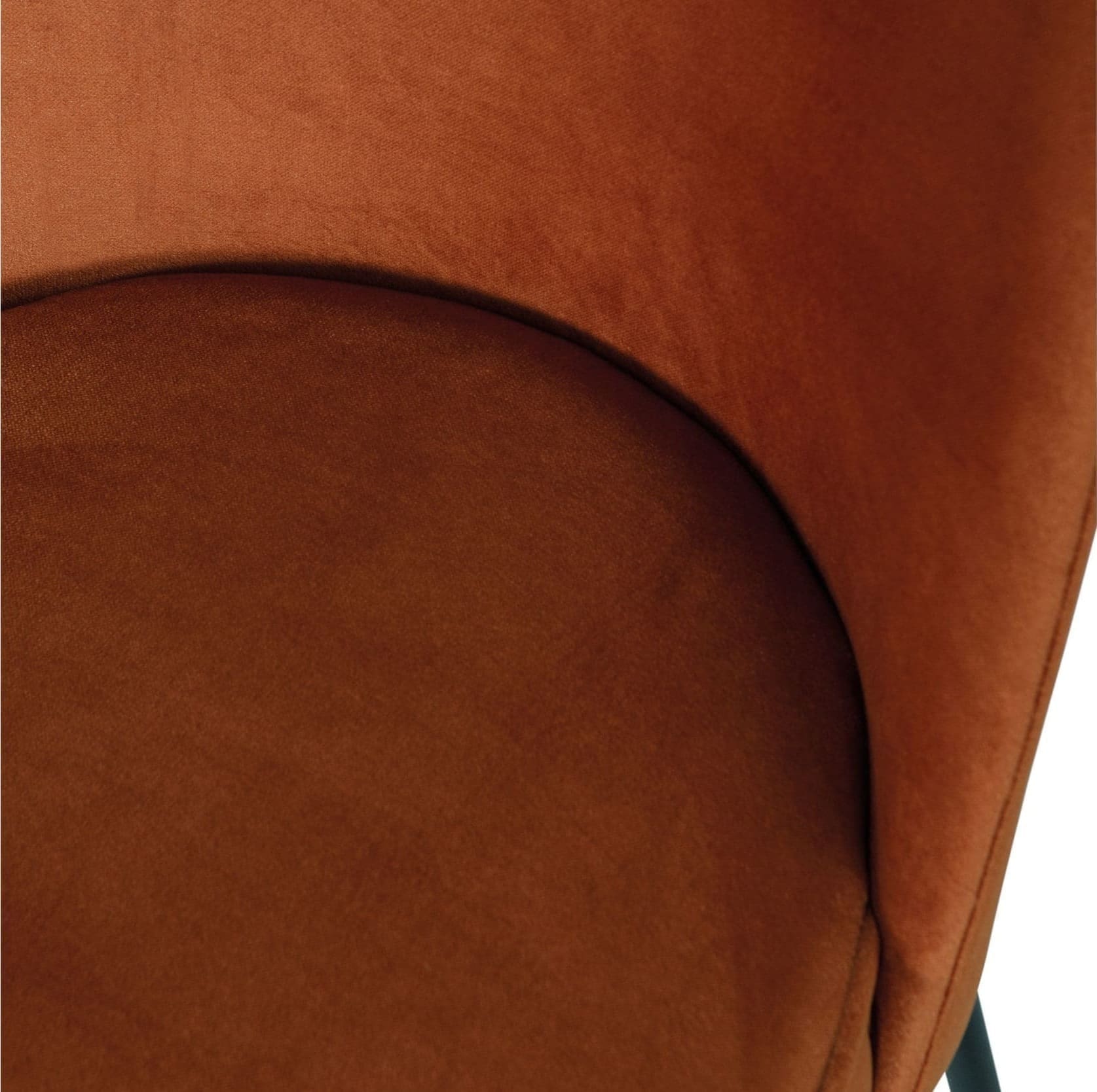 BePureHome Vogue Eetkamerstoel Fluweel Roest Cognac|Oranje Eetkamerstoel