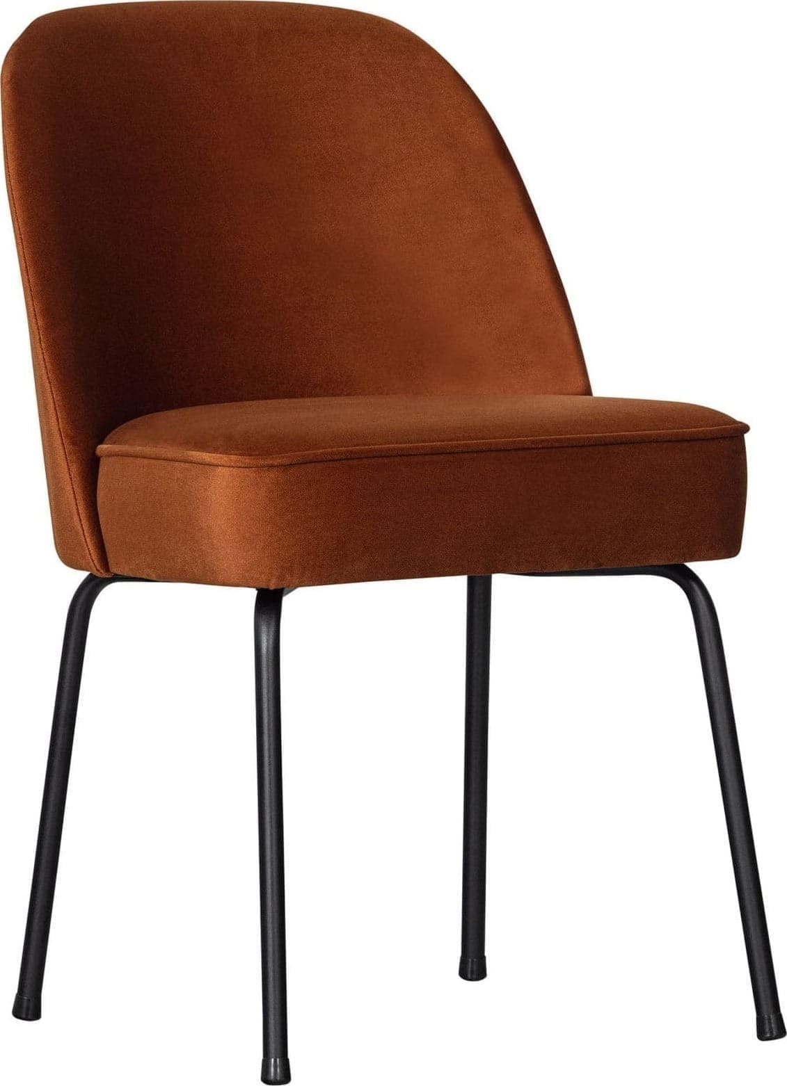 BePureHome Vogue Eetkamerstoel Fluweel Roest Cognac|Oranje Eetkamerstoel