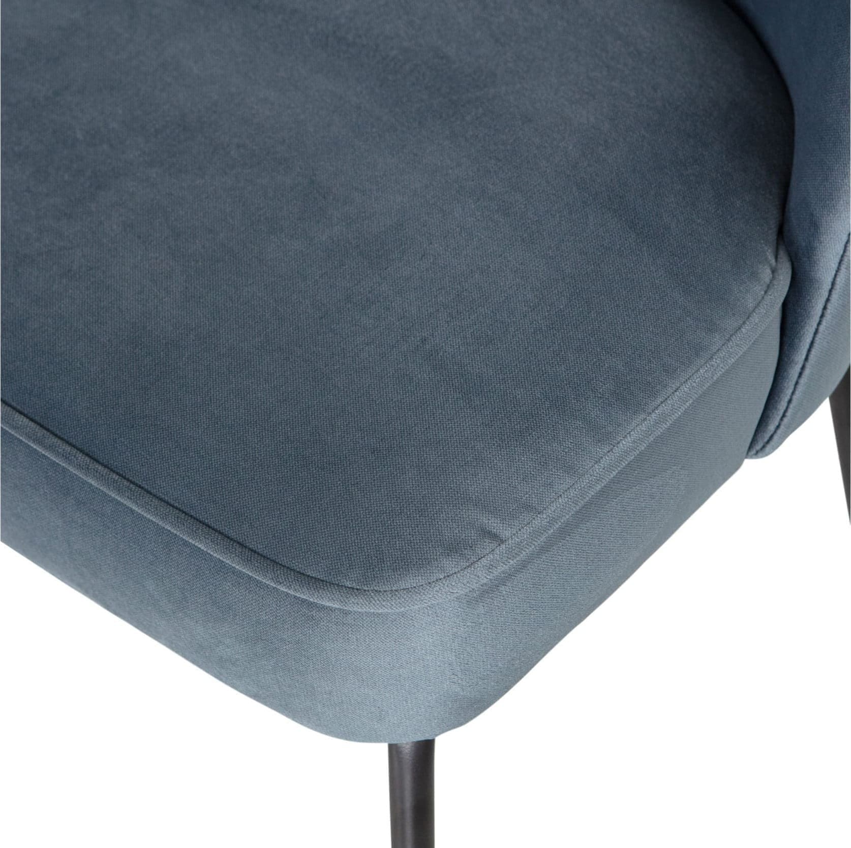 BePureHome Vogue Eetkamerstoel Fluweel Teal Blauw Eetkamerstoel