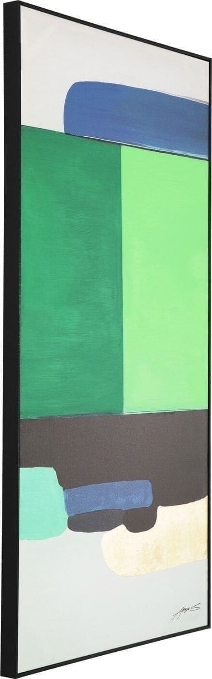 Fotolijst Abstract Shapes Green 73x143cm Kare Design Schilderij 53900