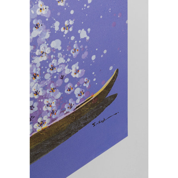 Schilderij Canvas Flower Boat Purple White 120x160cm Kare Design Schilderij 54351