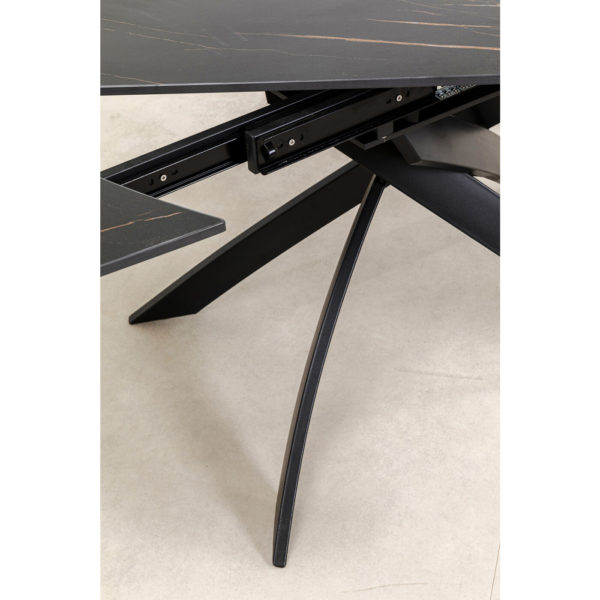 Uitschuiftafel Twist Black 120(30+30)x90cm Kare Design Uitschuiftafel 86736