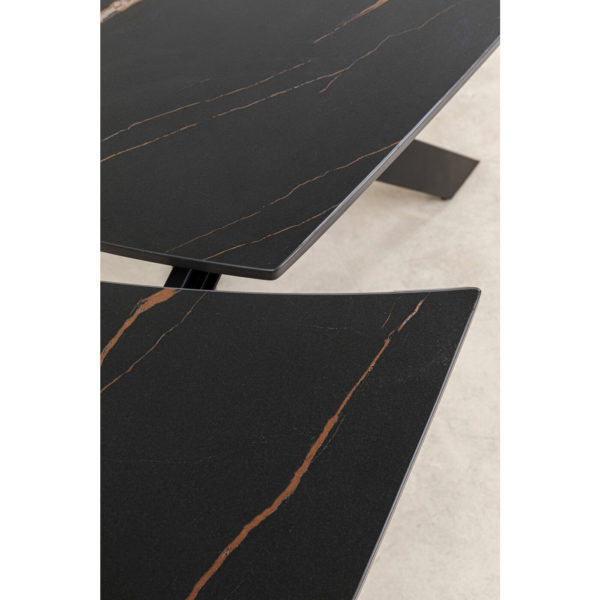 Uitschuiftafel Twist Black 120(30+30)x90cm Kare Design Uitschuiftafel 86736