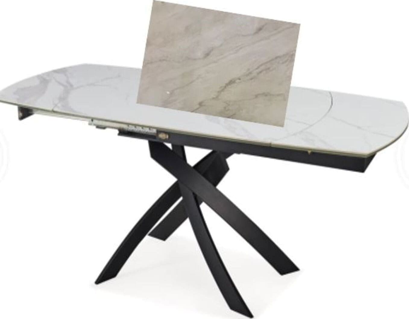 Uitschuiftafel Twist Onyx 120(30+30)x90cm Kare Design Uitschuiftafel 86786