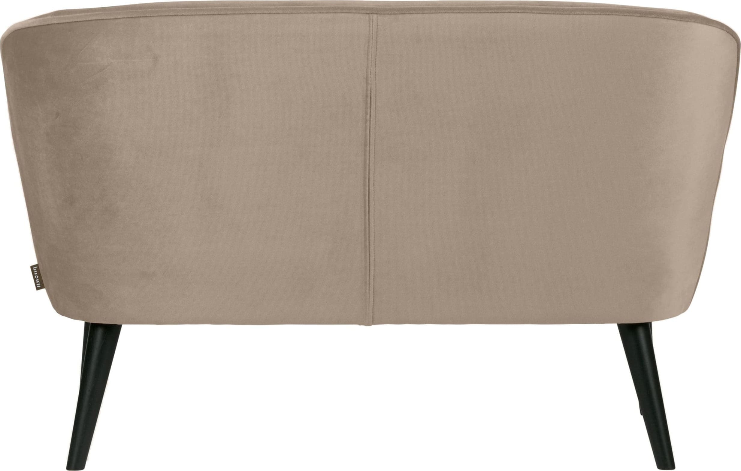 WOOOD Sara Bankje Fluweel Khaki Beige|Taupe Bank