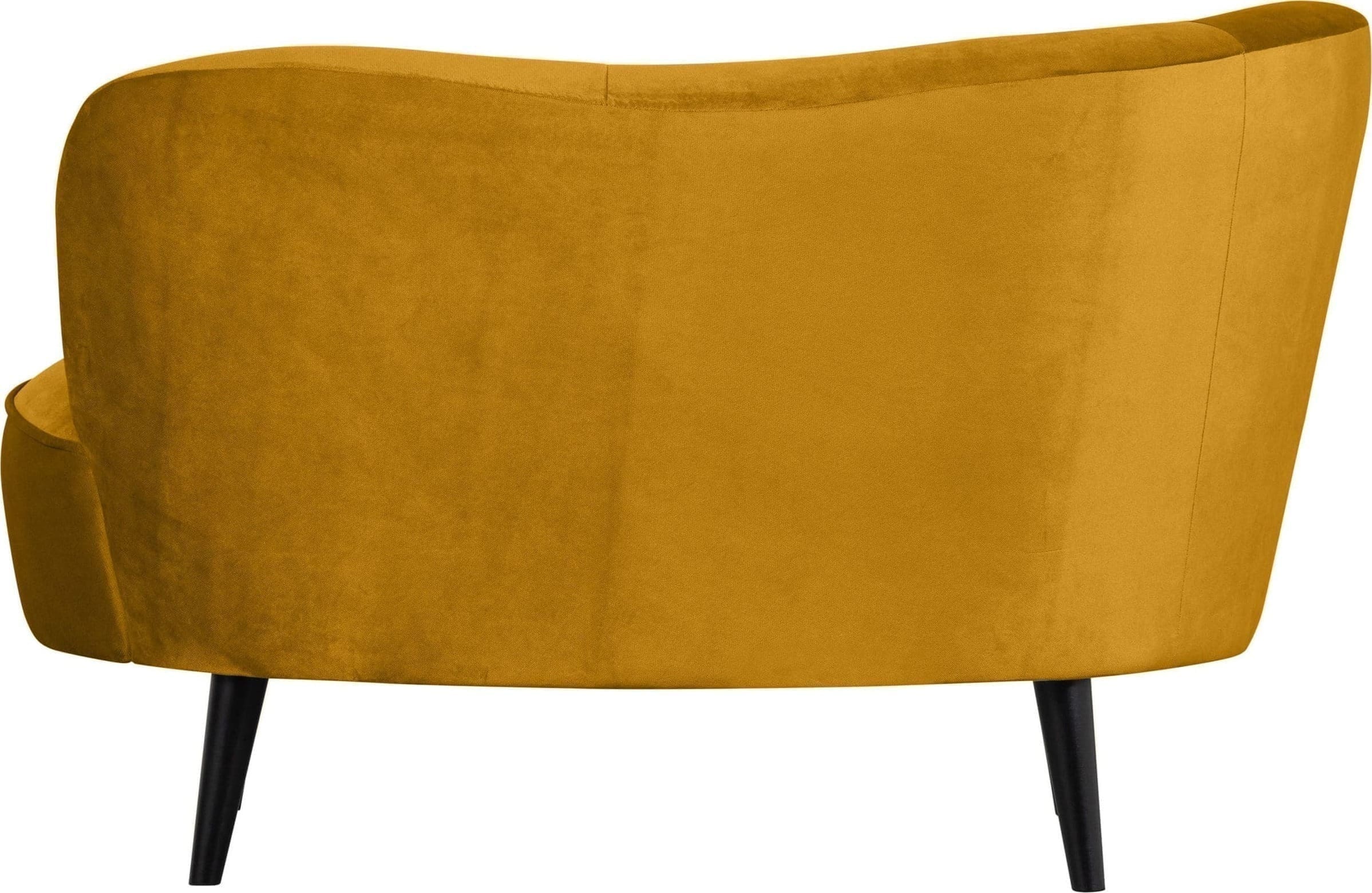 WOOOD Sara Lounge Fauteuil Links Fluweel Oker Geel Fauteuil