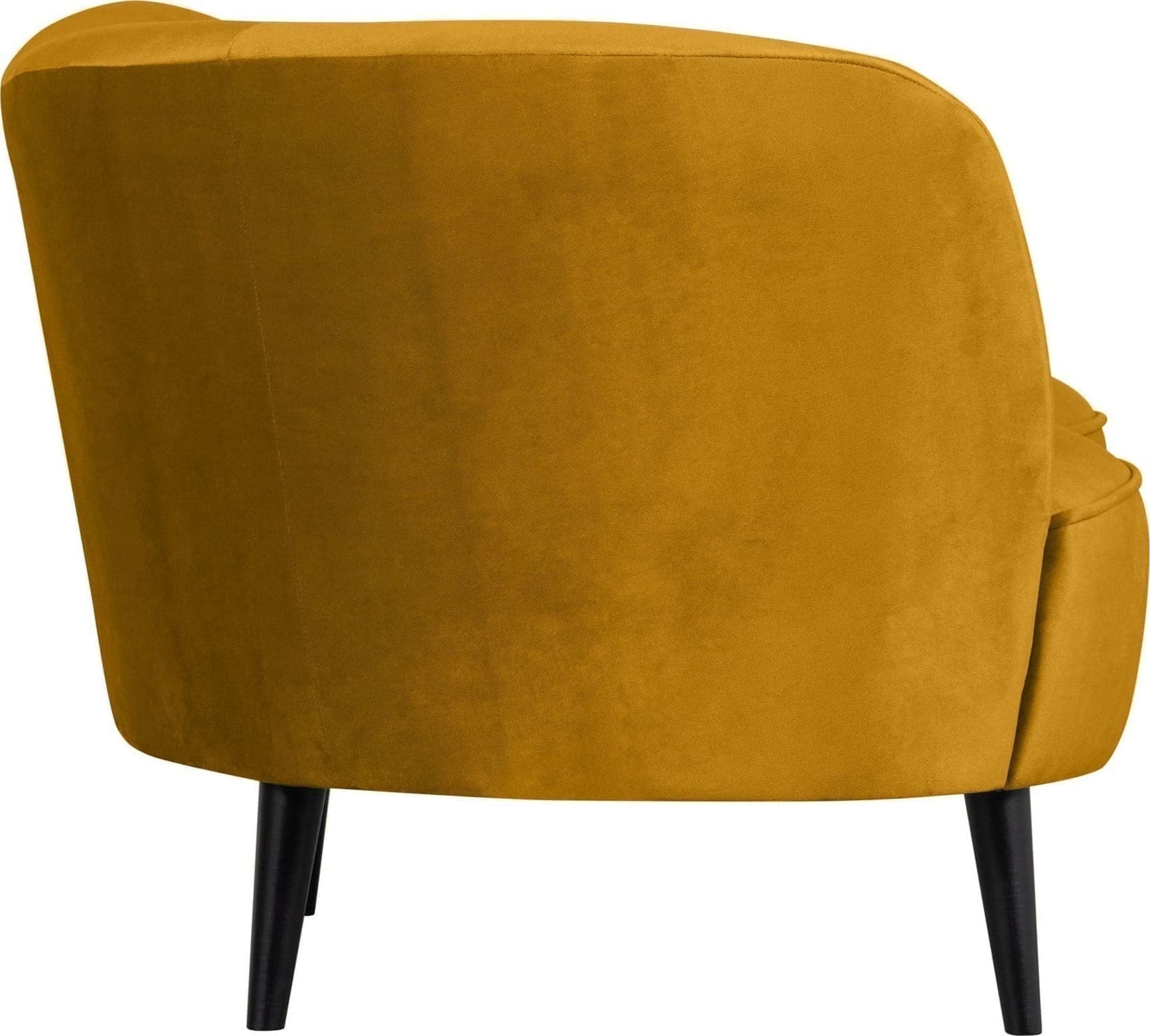 WOOOD Sara Lounge Fauteuil Links Fluweel Oker Geel Fauteuil