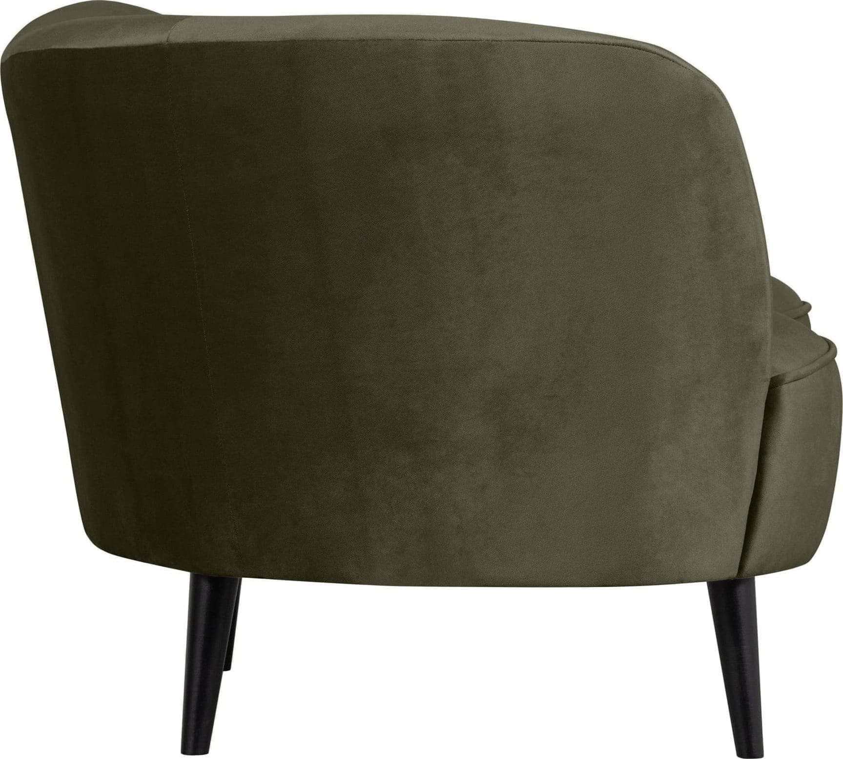 WOOOD Sara Lounge Fauteuil Links Fluweel Warm Groen Groen Fauteuil