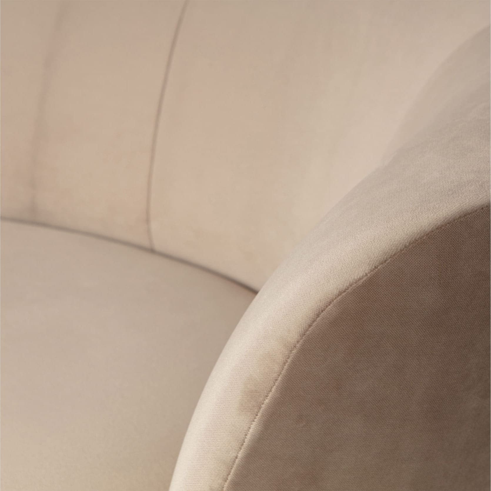 WOOOD Sara Lounge Fauteuil Rechts Fluweel Khaki Beige|Taupe Fauteuil