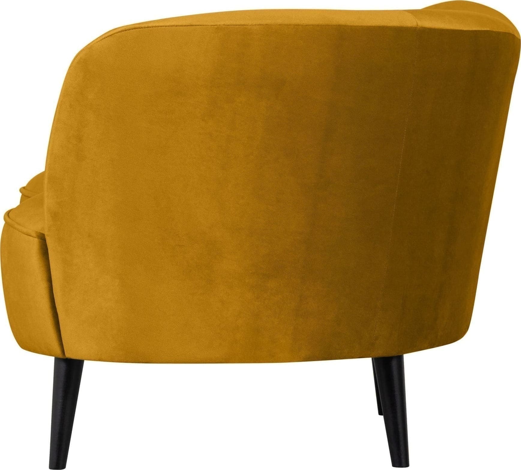 WOOOD Sara Lounge Fauteuil Rechts Fluweel Oker Geel Fauteuil