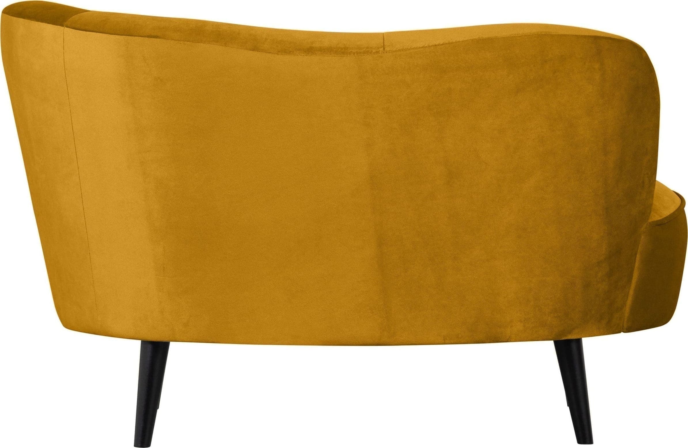 WOOOD Sara Lounge Fauteuil Rechts Fluweel Oker Geel Fauteuil
