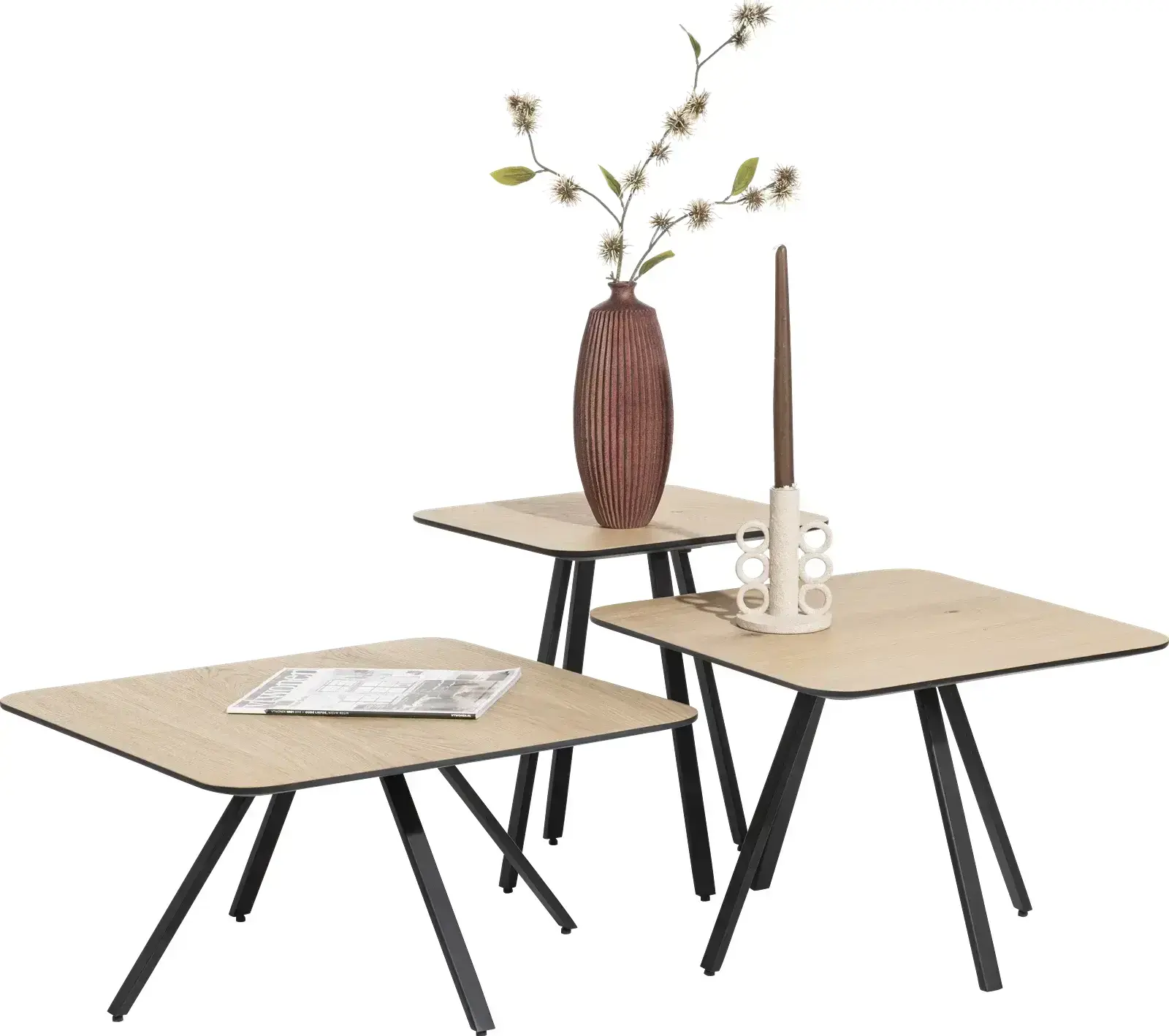 Henders & Hazel Ridgefield salontafel 50 x 50 cm. - natural Naturel Bijzettafel