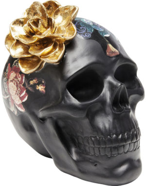 Beeld Flower Skull 22cm Kare Design Beeld 68029