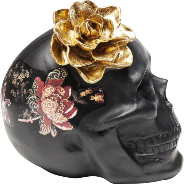 Beeld Flower Skull 22cm Kare Design Beeld 68029