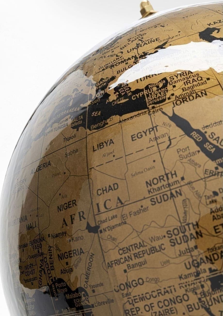 Beeld Globe Top Gold 47cm Kare Design Beeld 53926