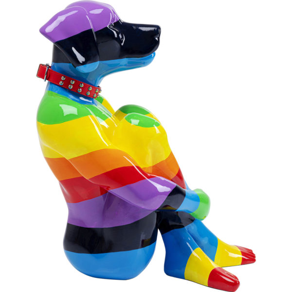 Beeld Sitting Dog Rainbow 80 Kare Design Beeld 52548