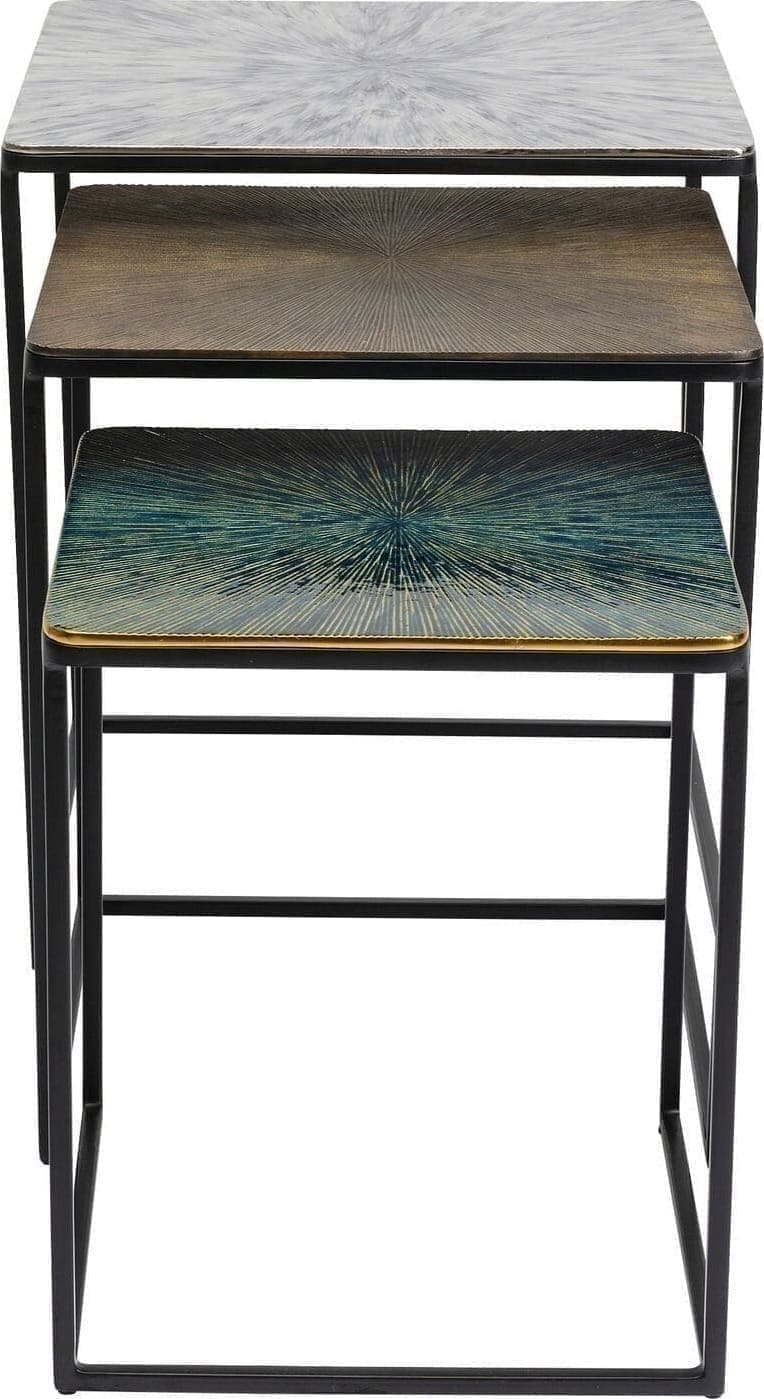 Bijzettafel Ray Square (3/Set) Kare Design Bijzettafel 84788
