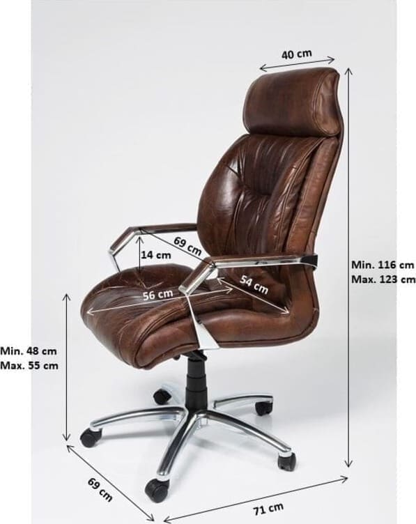 Bureaustoel Cigar Lounge Kare Design Bureaustoel 75984