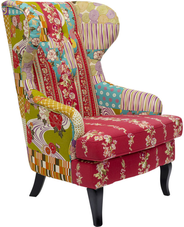 Fauteuil Patchwork Red Kare Design Fauteuil 76121
